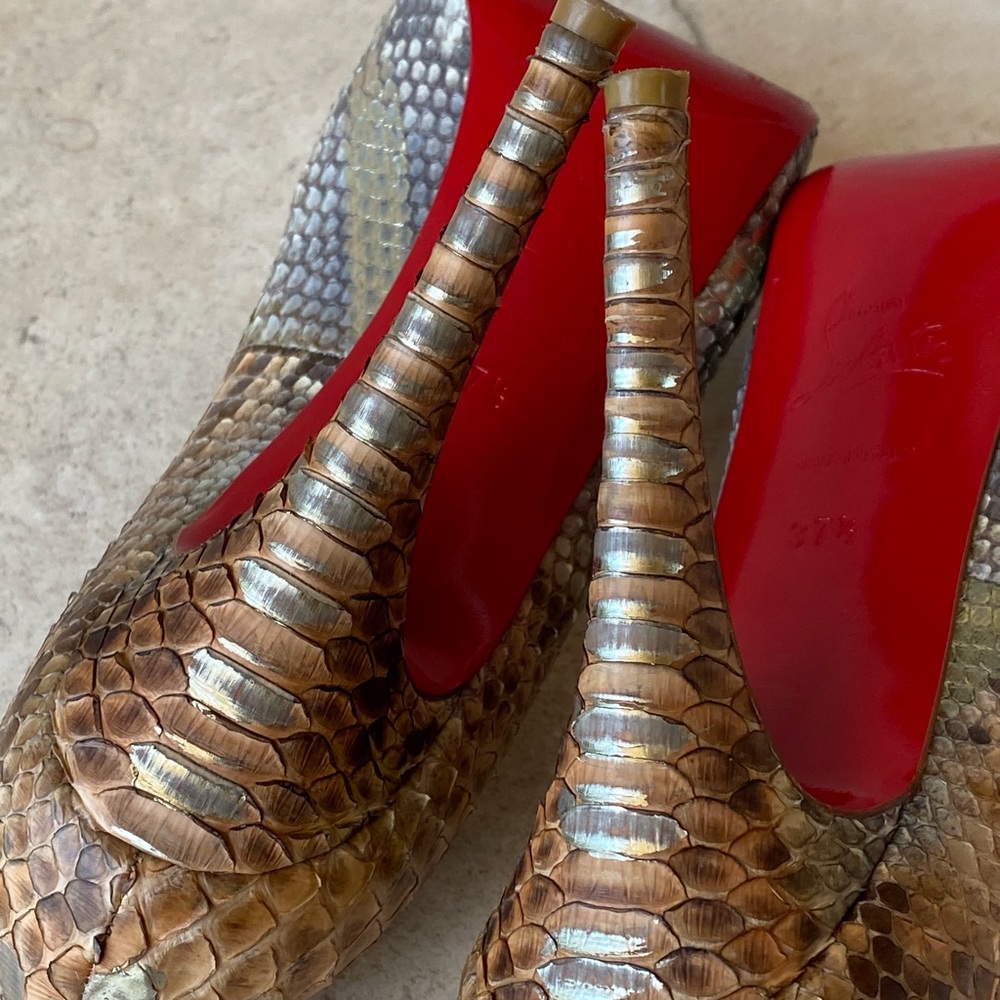 Christian Louboutin Python Very Prive Pumps - image 6